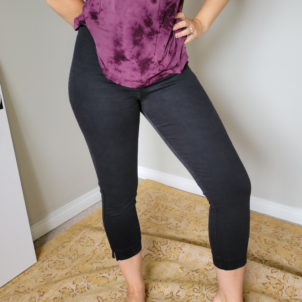 American Apparel High Waisted Black Skinnies